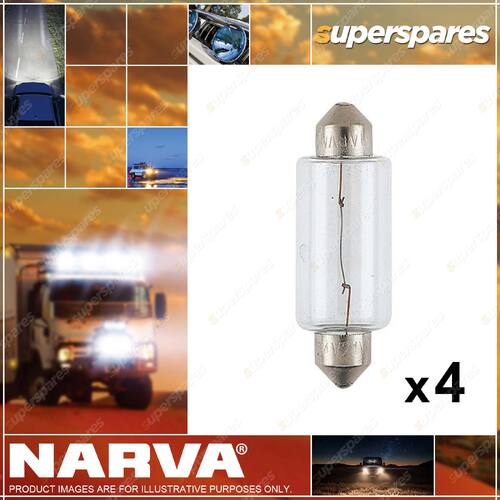 Narva 12V 18W SV8-5.8 T-15mm Festoon Globes 47271BL 2 x Blister Pack of 2