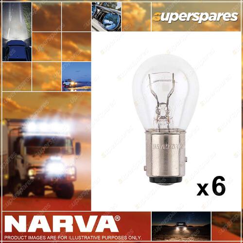 Narva Stop Tail and Indicator Globe 12V 21 5W bf 47380BL 3 x Blister Pack of 2