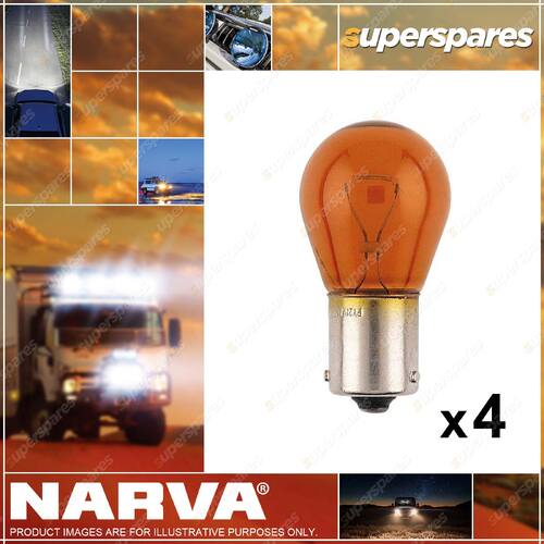 Narva Stop Tail & Indicator Globe Amber 12V 21W bf 47384BL 2 x Blister Pack of 2