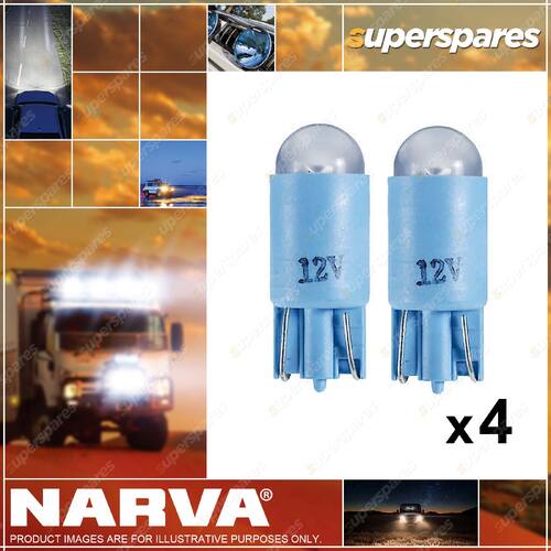 Narva Led Wedge Globe Blue 12V T-10mm KW2.1 x 9.5D Blue 2 x Blister Pack of 2