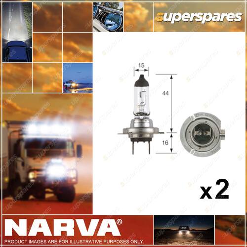 Narva 12V H7 55W Long Life Halogen Headlight Globe 48329BL 2 x Blister Pack of 1