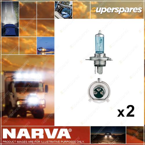 Narva 12V H4 60/55W Halogen Headlight Globes ni 48677BL 2 x Blister Pack of 1