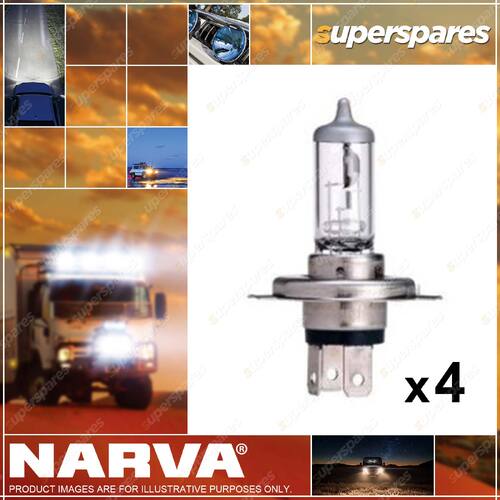 Narva 24V 100/90W P43T Halogen Headlight Globes 48895BL 4 x Blister Pack of 1