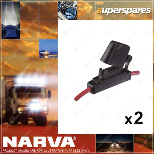 Narva 60A In-Line Maxi Blade Fuse Holder 54414BL 2 x Blister Pack of 1