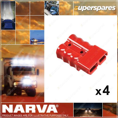 Narva Heavy Duty 175 Amp Connector Housing Red 57215RBL 4 x Blister Pack of 1