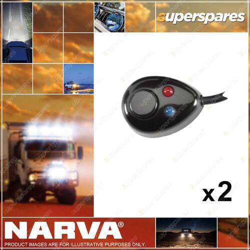 2 x Narva Off/On Push/Push Switch Led Indicators Pre-Wired W/Adhesive Back