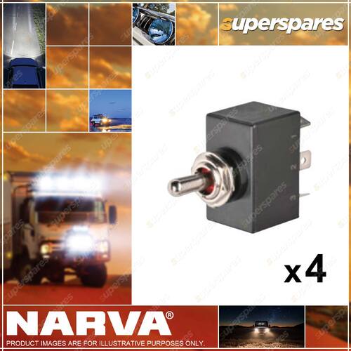 4 x Narva Momentary On /Off/Momentary On Waterproof HD Toggle Switch 60295BL