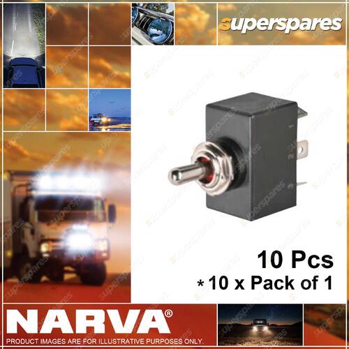 10 x Narva Momentary On /Off/Momentary On Waterproof HD Toggle Switch 60295BL