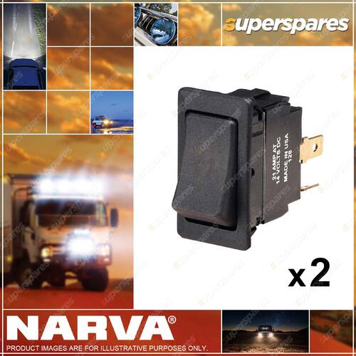 Narva Off/On Heavy-Duty Rocker Switch 37.5 x 21mm 63040BL 2 x Blister Pack of 1