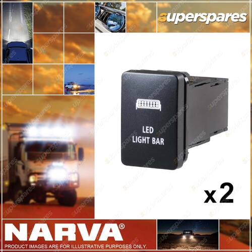 2 Narva Switch LED Light Bar for Toyota Prado 150 200 Landcruiser RAV4 Hilux GUN