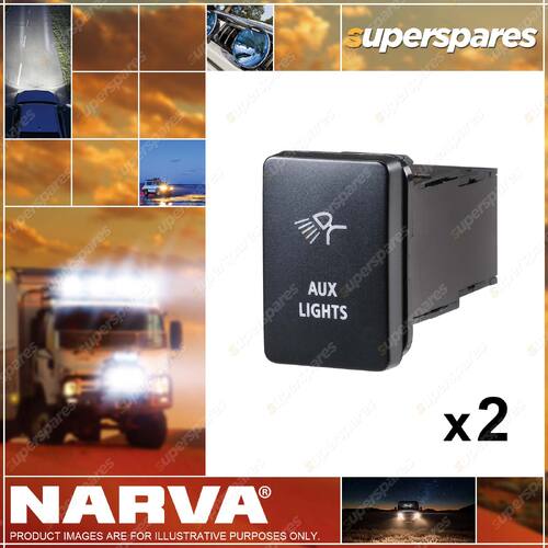 2 x Narva Switch - Aux Light for Toyota Prado 150 200 Landcruiser RAV4 Hilux GUN