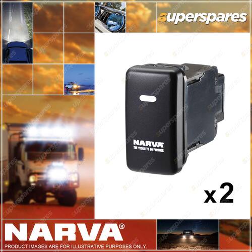 2 x Narva Switch 12V Blank for Toyota Prado 120 Landcruiser 100 FJ Crusier Hilux