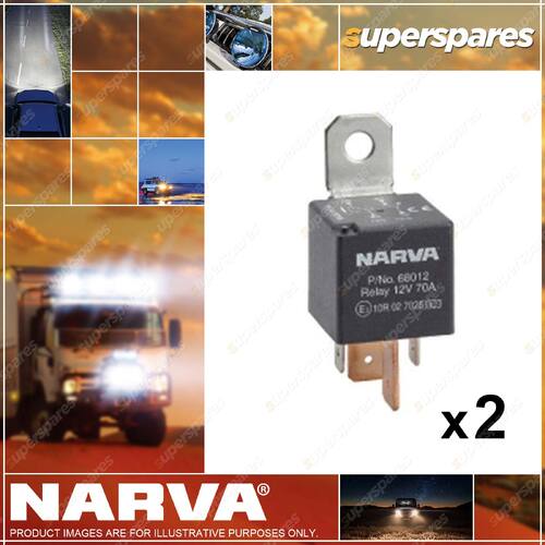 Narva 12V Normal Open Relay 4 Pin 70 Amp 68012BL 2 x Blister Pack of 1