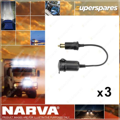 Narva HD Adaptor Merit Plug To Accessory Socket 81031BL 3 x Blister Pack of 1