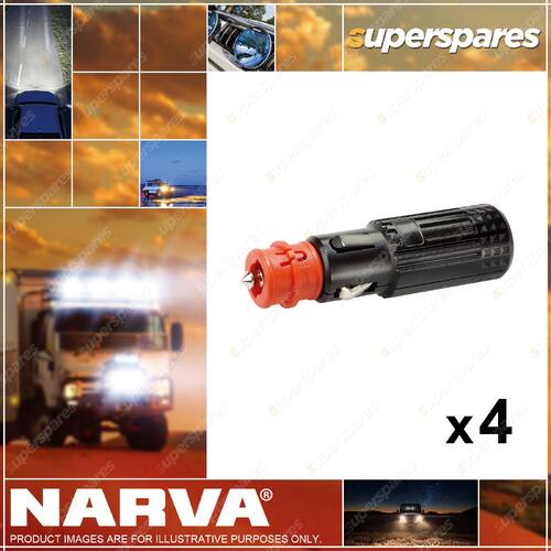 Narva Combination Cigarette Lighter Accessory Plug 82110BL 4 x Blister Pack of 1