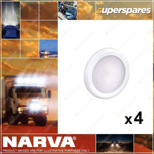 4 x Narva 12 Volt White 70mm Interior Lamp 6000K Powerful 3W L.E.D 87451-12