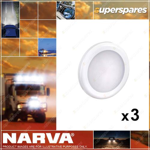 3 x Narva 12 Volt White 70mm Interior Lamp 3200K Powerful 3W L.E.D 87452-12