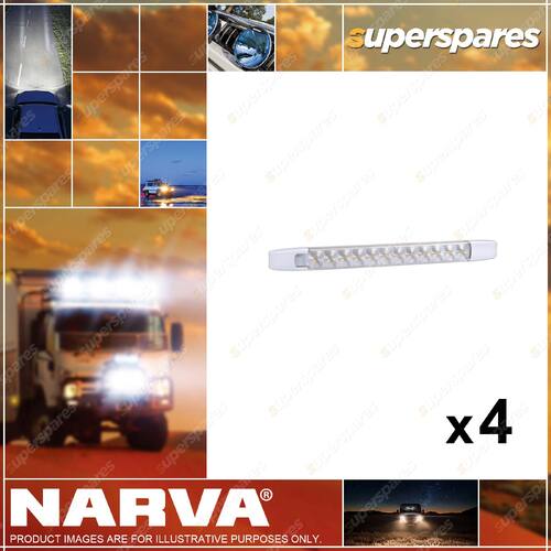 4 x Narva 12 Volt Dual Colour L.E.D Strip Lamp White/Amber 87538WA