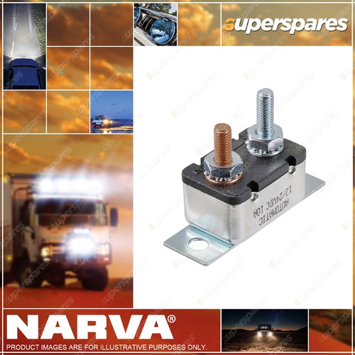 Narva 20 Amp Circuit Breaker Automatic Reset Straight Bracket - Box Pack of 1