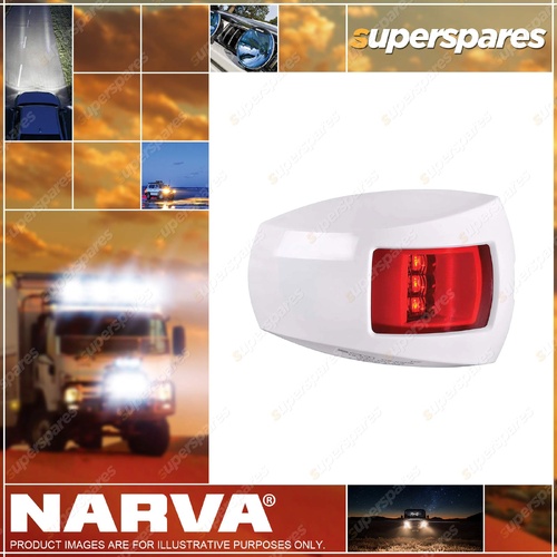 Narva Brand 9-33V 1 Nautical Mile LED Port Lamp - White With Red Lens