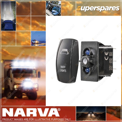 Narva Brand Base Rocker Switch Roof Lights - Off / On Red Electrical Accessory