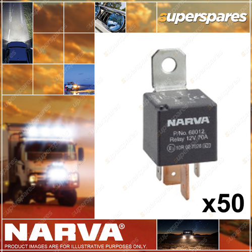 Narva Brand Normally Open Relay with Resistor 12 Volt 4 Pin 70 Amp Bulk 50