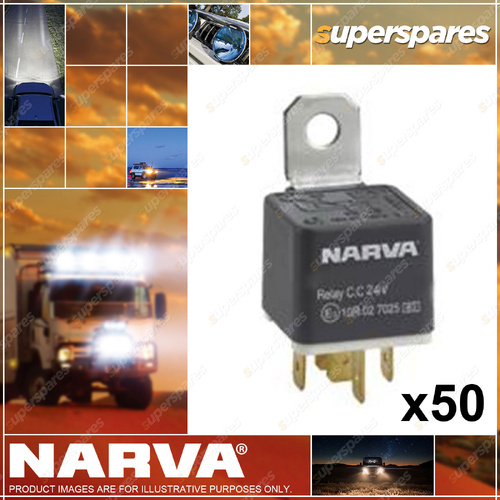 Narva Brand CHANGE-OVER Relay with Resistor 24V 5 Pin 30 / 20A Bulk 50