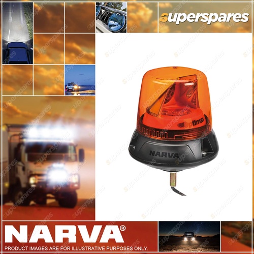 Narva 10-33V Optimax LED Rotating Beacon Dual Colour (Amber) Single Bolt Mount