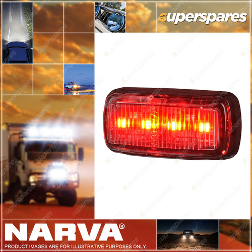 Narva MD64 LED Rear End Outline Marker Red W / Black Deflector Base & 0.5M Cable