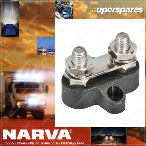 1 x Narva Negative Dual Stud Bridged Distribution Post Terminal - M8