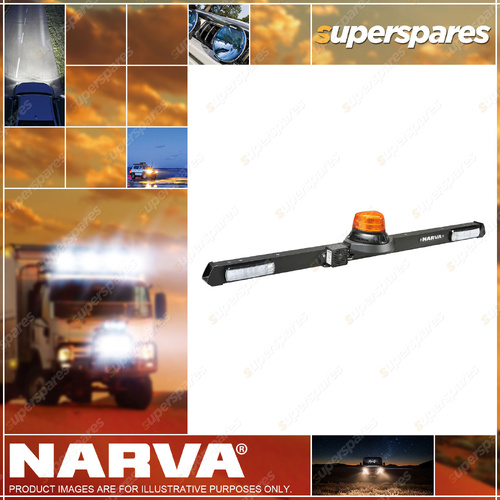 Narva 12V LED Low Profile Rotating Strobe Utility Bar - 1.2M W / Reverse Alarm