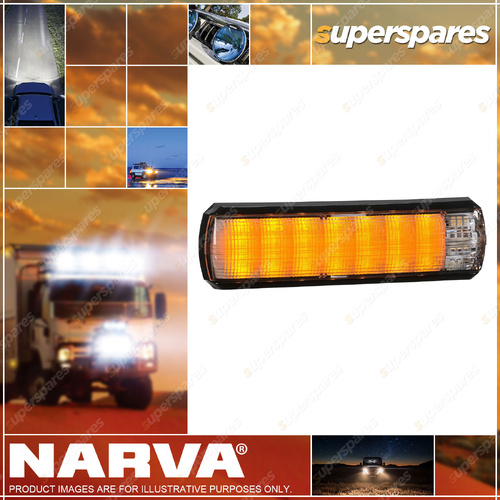 Narva 9-33V LED Slimline Front Indicator/Position Amber/White 0.5M Cable Pack 4