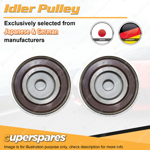 2x Superspares Idlers Pulleys for Mitsubishi Challenger PB Triton ML MN NBT609