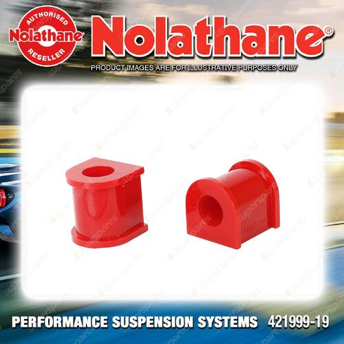 Nolathane Front Sway Bar Mount Bushing Kit 19mm for Chrysler Centura KB KC 75-79