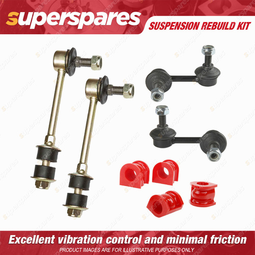 Front & Rear Sway Bar Link + Sway Mount Bushes Rebuild kit for HONDA CIVIC FD2