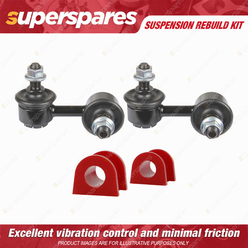 Front Sway Bar Link + 17mm Sway Mount Bushes kit for MITSUBISHI LANCER CG CH CS