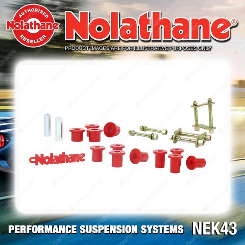 Nolathane Rear Spring Greasable Shackle and Bush Kit for Mitsubishi Triton ML MN