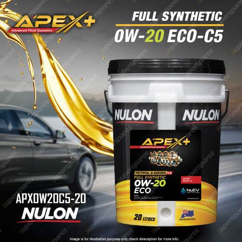 Nulon Full Synthetic APEX+ 0W-20 ECO-C5 Engine Oil 10L APX0W20C5-20