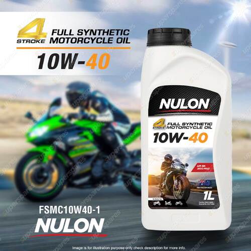 Nulon Full Synthetic 10W-40 Motorcycle 4 Stroke Engine Oil 1L FSMC10W40-1