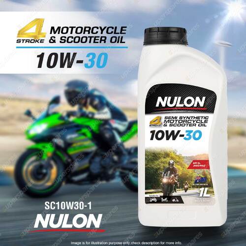 Nulon 10W-30 Scooter and Motorcycle Engine Oil 1L SC10W30-1 API SL JASO MA2