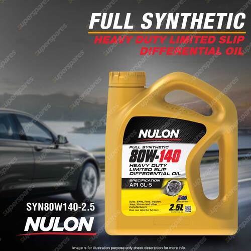 Nulon Full Synthetic HD Limited Slip Differential Oil SYN80W140 2.5L