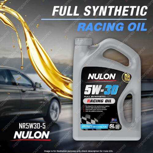 Nulon Full Synthetic 5W-3O Racing Engine Oil 5L NRO5W30-5 Ref NR5W30-5