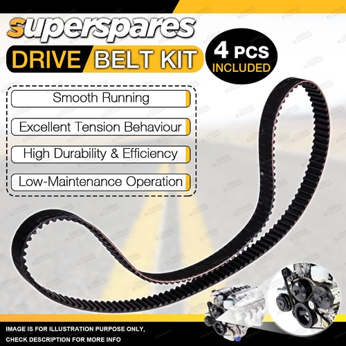 Superspares Drive Belt Kit for Suzuki Jimny 1.3L 4cyl DOHC 16V MPFI M13A 9/2000-