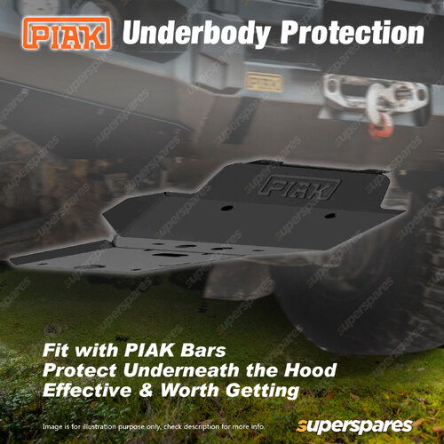 PIAK Matte Black Underbody Protection for Toyota Hilux Revo 18-20 3mm Steel