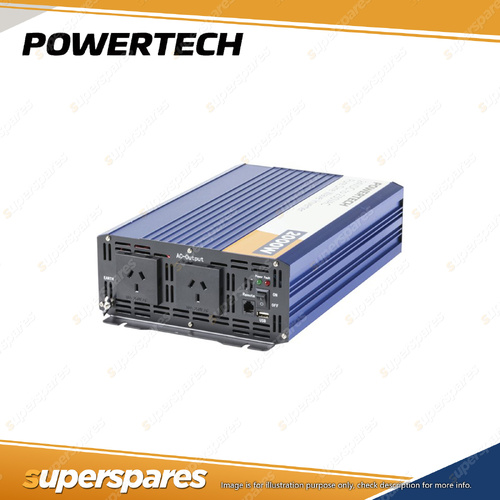 Powertech Pure Sine Wave Inverter - Electrically Isolated 2000W 24VDC to 230VAC