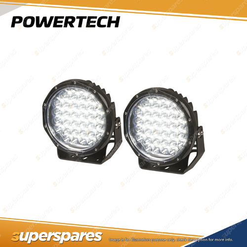 Powertech 7900 Lumen 9 Inch Pair Round Spotlights Solid LED Driving Light