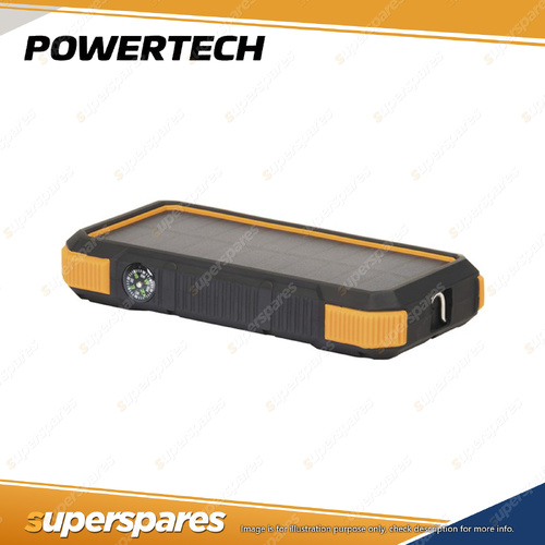 Powertech 20000mAh Water Resistant Power Bank with Wireless Solar Recharging