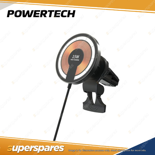 Powertech Premium 2-In-1 Magnetic Wireless Qi Car Charging Phone Mount