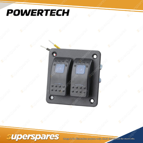 Powertech 2 Way illuminated Blue Rocker Switch Panel High quality switches