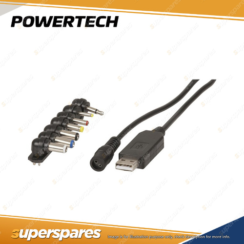 Powertech Universal USB 5V to 9V Boost Line Step-Up Power Adapter Cable